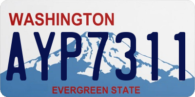 WA license plate AYP7311