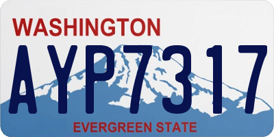 WA license plate AYP7317