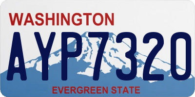 WA license plate AYP7320