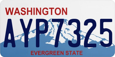 WA license plate AYP7325