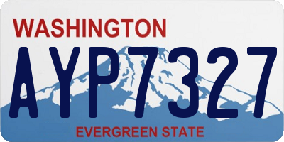 WA license plate AYP7327