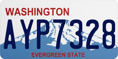 WA license plate AYP7328