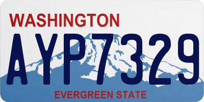 WA license plate AYP7329