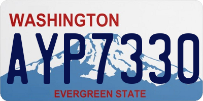 WA license plate AYP7330