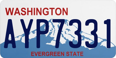 WA license plate AYP7331