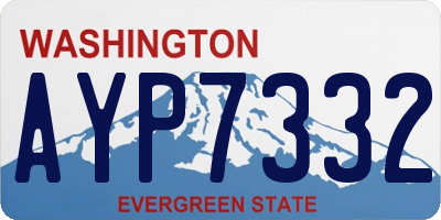 WA license plate AYP7332