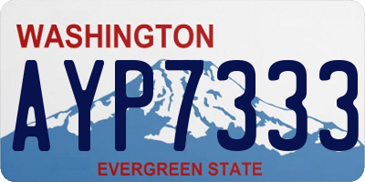 WA license plate AYP7333