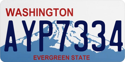 WA license plate AYP7334