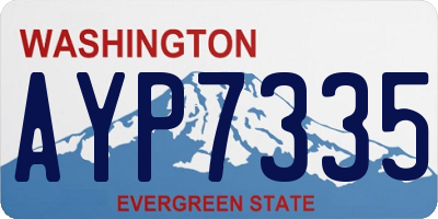 WA license plate AYP7335