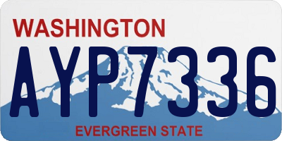 WA license plate AYP7336