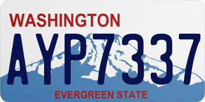 WA license plate AYP7337