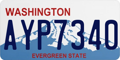 WA license plate AYP7340