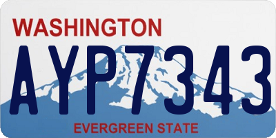 WA license plate AYP7343