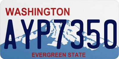 WA license plate AYP7350