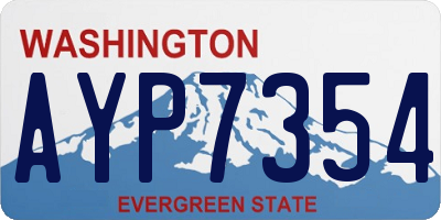 WA license plate AYP7354