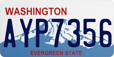 WA license plate AYP7356