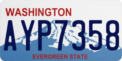 WA license plate AYP7358