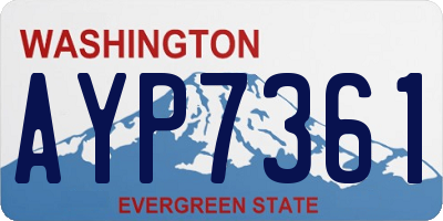 WA license plate AYP7361