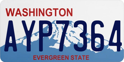 WA license plate AYP7364