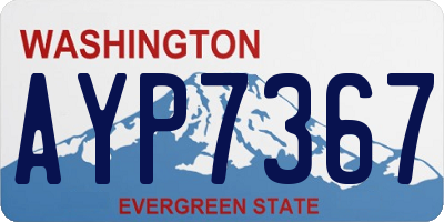 WA license plate AYP7367