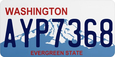 WA license plate AYP7368