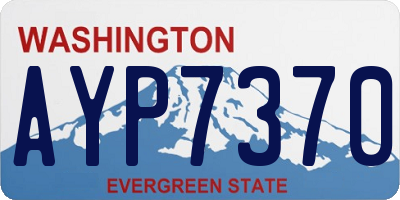 WA license plate AYP7370
