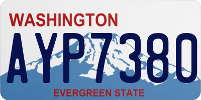 WA license plate AYP7380