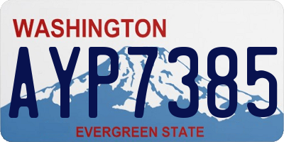 WA license plate AYP7385