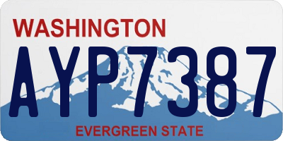 WA license plate AYP7387