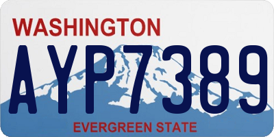WA license plate AYP7389