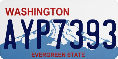 WA license plate AYP7393