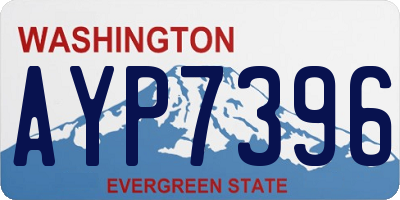 WA license plate AYP7396