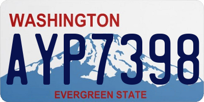 WA license plate AYP7398