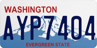 WA license plate AYP7404