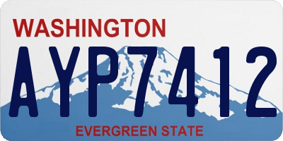 WA license plate AYP7412
