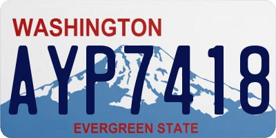 WA license plate AYP7418