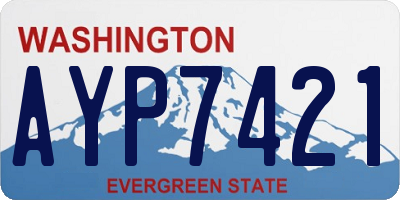 WA license plate AYP7421