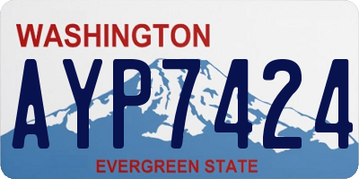 WA license plate AYP7424