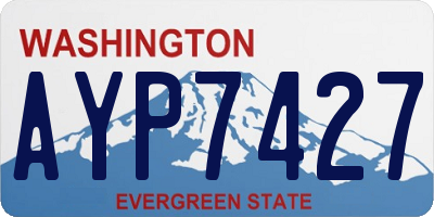 WA license plate AYP7427