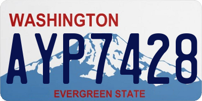 WA license plate AYP7428
