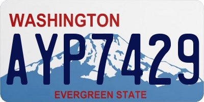 WA license plate AYP7429
