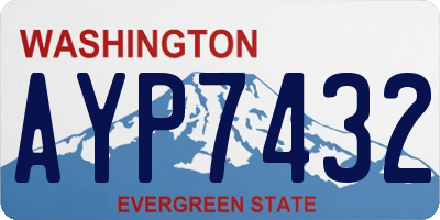 WA license plate AYP7432