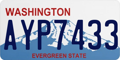 WA license plate AYP7433