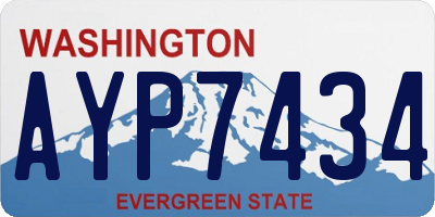 WA license plate AYP7434