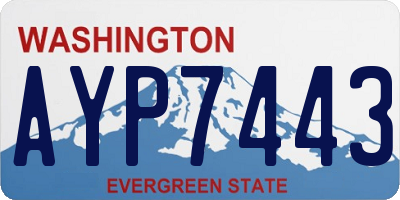 WA license plate AYP7443