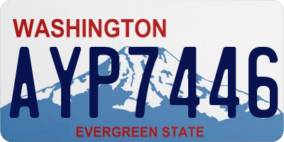 WA license plate AYP7446