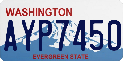 WA license plate AYP7450