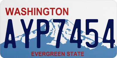 WA license plate AYP7454