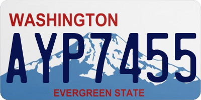 WA license plate AYP7455
