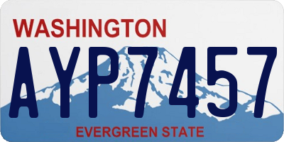WA license plate AYP7457
